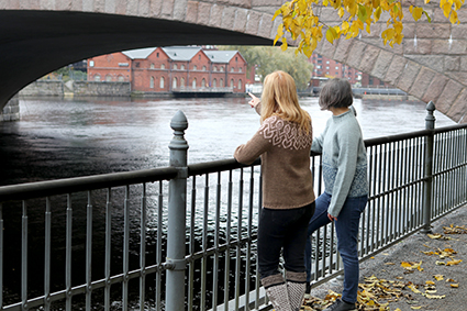 Taito Pirkanmaan toimitalo, vanha värjäämö, Tammerkosken upeassa koskimaisemassa.