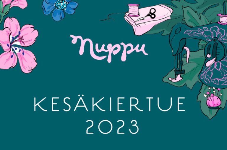 Nuppu Print Company kangasauto pysästyy jälleen Salon taitokeskuksen pihamaalla.