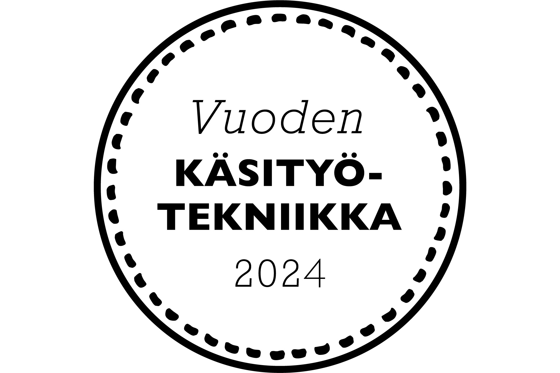 Kuvassa vuoden käsityötekniikka-logo.