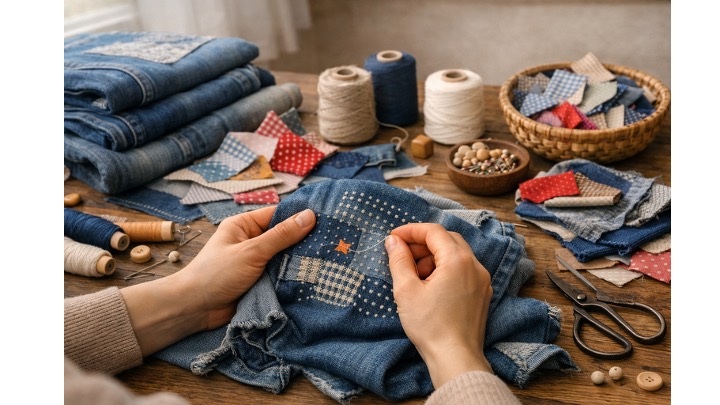 Sashiko farkku