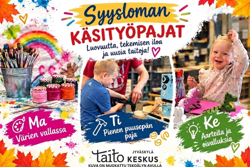 Kolmen päivän käsityöpajan mainos.