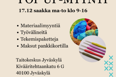 Pop up-myynti mainos 10.8-17.12.2026