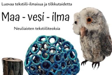 Näyttelymainos Neuliaiset