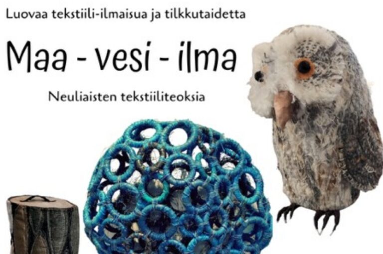 Näyttelymainos Neuliaiset